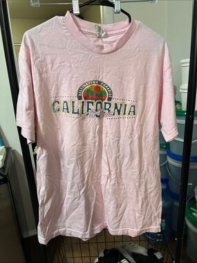 Light Pink Cotton T-Shirt - Size L